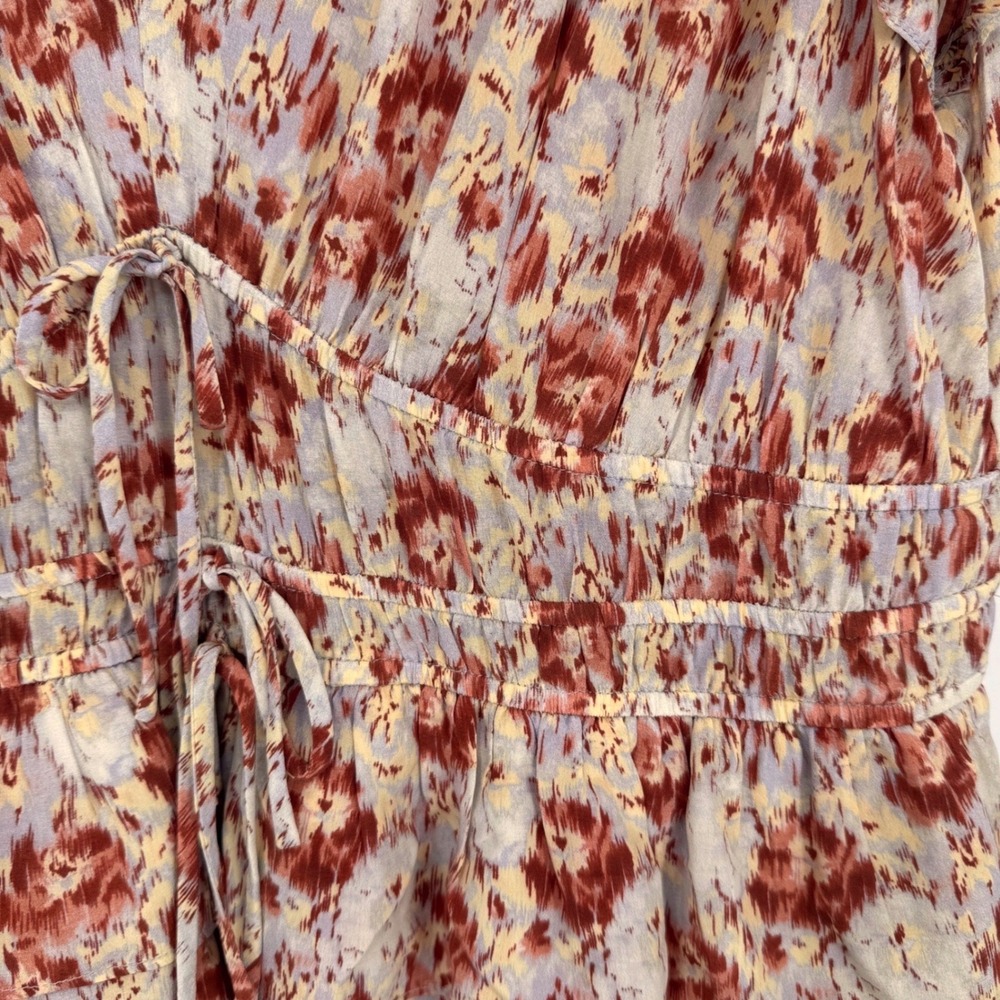 Ulla Johnson Silk Floral Ruffle Midi Dress Sz 14 Ethereal Summer Wedding Luxe - Picture 9 of 16